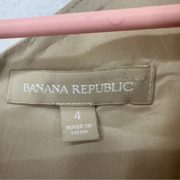 Banana Republic Striped Sleeveless Dress Size 4 White Beige - Picture 4 of 12